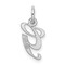 Sterling Silver Small Script Initial Letter G Charm Jewerly 16mm x 10mm